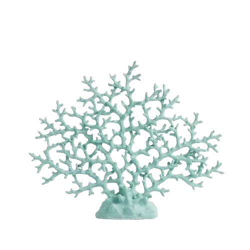 Figura Coral Plano Azul  Azul Turquesa