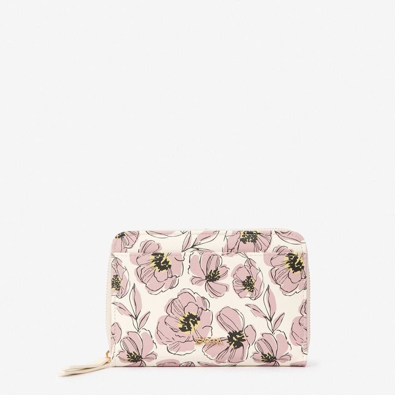 Billetera%20Formato%20Fichero%20Con%20Cierre%20De%20Cremallera%20Estampado%20De%20Flores