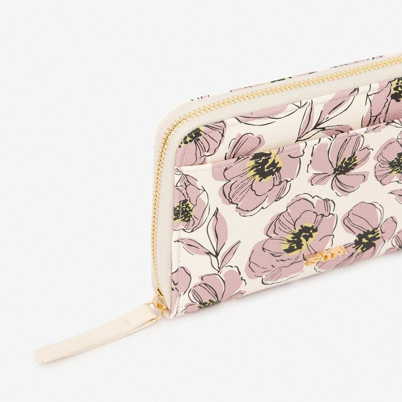 Billetera%20Formato%20Fichero%20Con%20Cierre%20De%20Cremallera%20Estampado%20De%20Flores