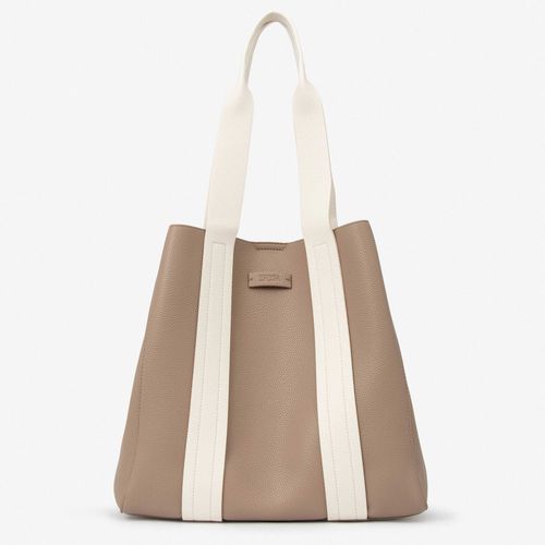 Shopper Con Doble Asa Corta De Hombro Bicolor