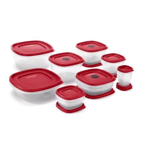 Set De 28 Piezas 14 Recipientes+Tapa