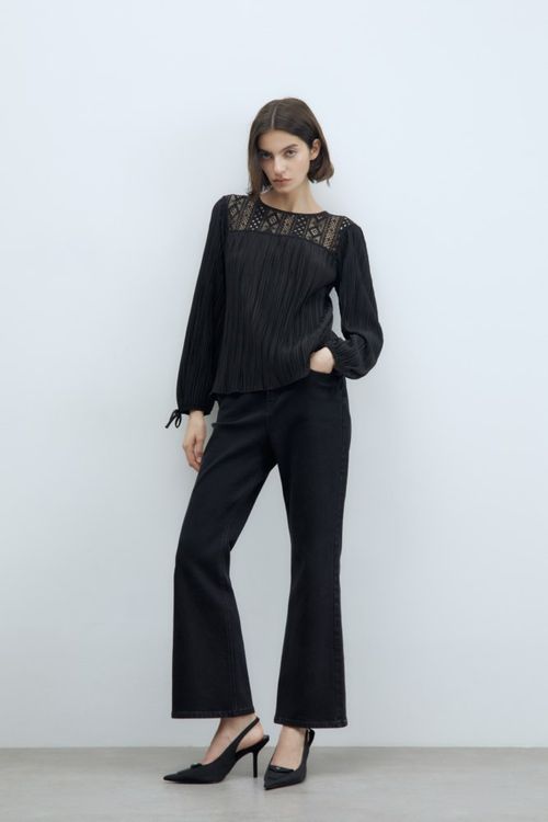 Blusa Romántica Plisada