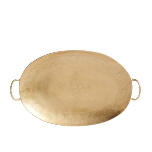 Bandeja Dibujo India Oro 33,5X54X11 Cm
