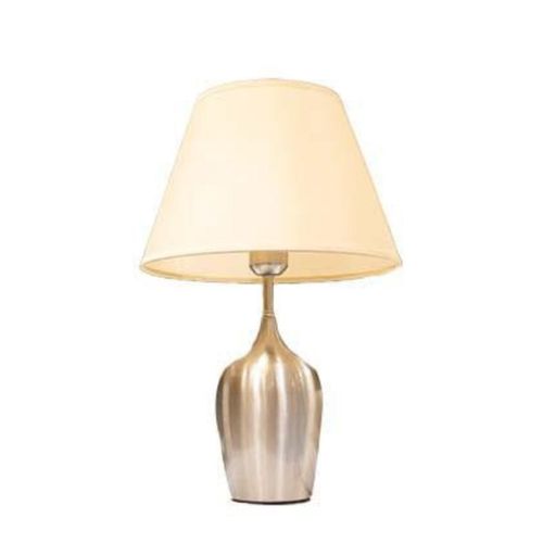 Lampara Mesa Silver C Pantalla Beige
