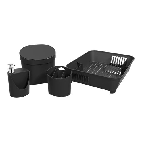 Kit Organiza Tu Fregadero De Plastico Negro