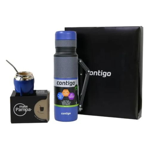 Promo Combo Matero 2 0 Azul Termo 1 1Lts + Mate Pampa