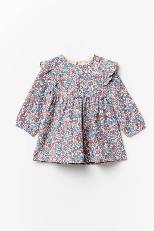 Vestido Pique Circular Aop Flores