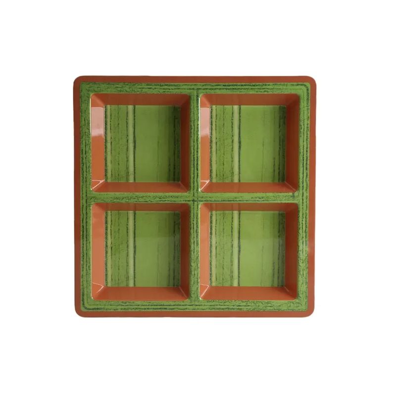 Plato%20De%20Bocadillos%204%20Div%2034X34X3%2C5Cm%20Melamina%20Unike