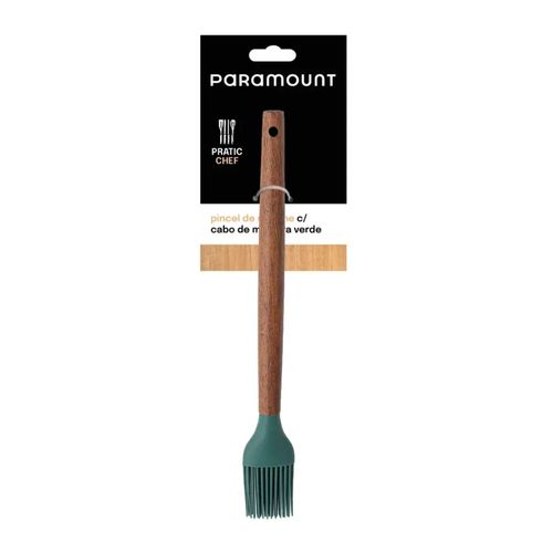 Pincel De Silicona Con Mango De Madera Verde