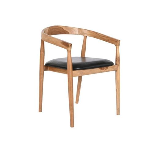 Silla Teca Piel 58X60X75 Negro