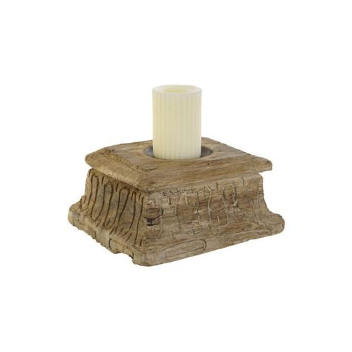 Portavela Madera 25X25X12 Antiguo 2