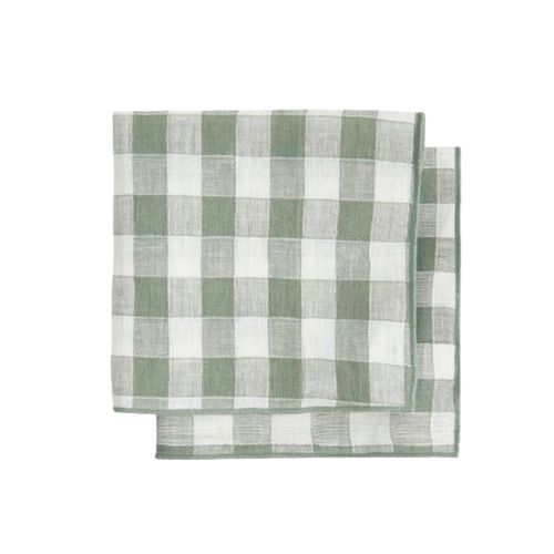 Set 2 Servilletas Vichy Verde 045X045