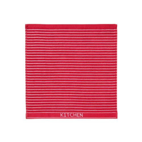 Set 2 Repasador De Cocina Rock  Rojo Bco Rojo 050X050