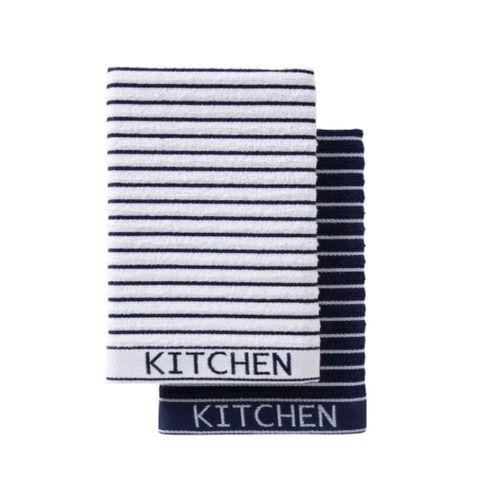Set 2 Repasador De Cocina Rock  Navy Bconavy 050X050