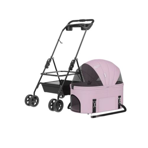 Coche Para Mascota Rosado 65x45x95Cm