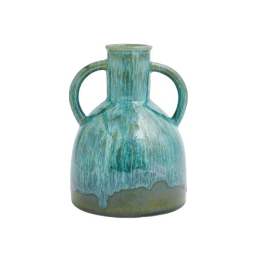 Jarron Dos Asas Pequeño Azul