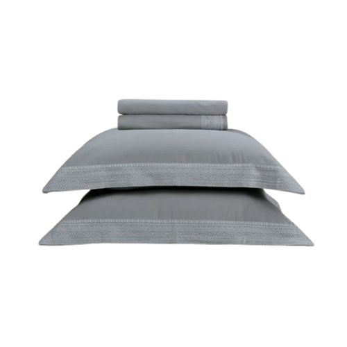 Juego De Sábanas 4Pc Elementar 2,50M X 2,60M Cinza Boho