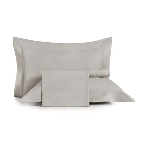 Juego De Sábanas 4Pc Algodón Lux 200 Hilos 2,70M X 2,50M Cinza Inspiración