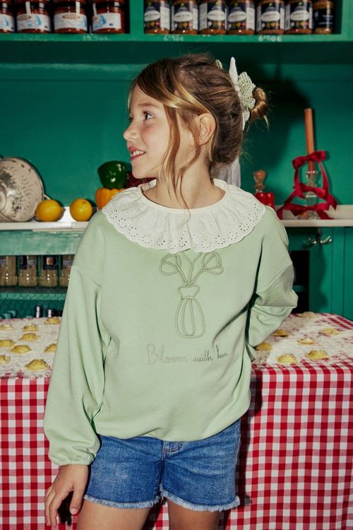 Remera Cuello Eyelet