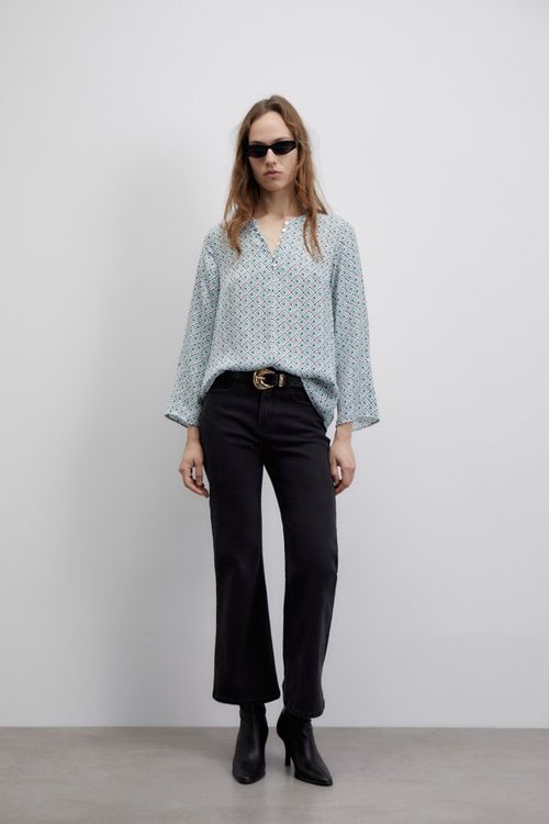 Blusa Fluida Estampada