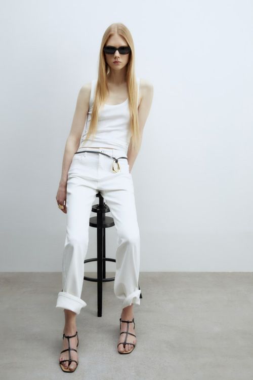 Jeans Col Regular High Rise