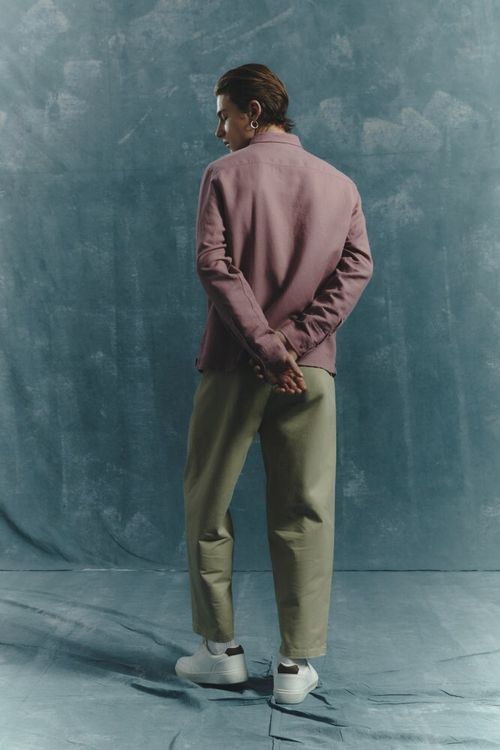 Camisa Lino Bolsillos