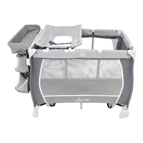Cuna Corralito Austin Gris Con Cambiador