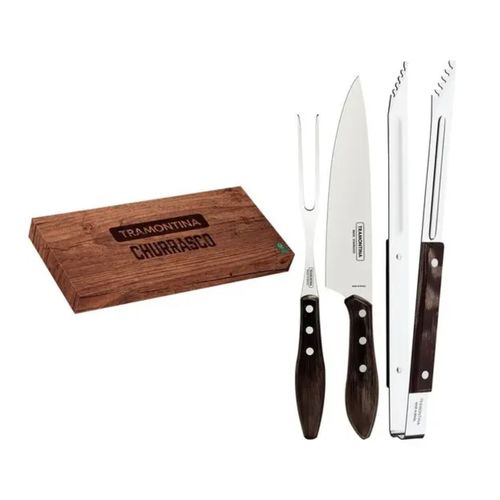 Juego Asador 3Pza Poly Oscu Churras Tr