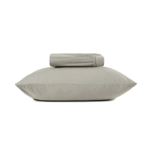 Juego De Sábanas Simples 2 Pzs Malha 100% Algodón 88Cm X 1,88M X 30Cm Gris Platinum
