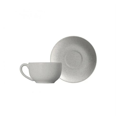 Taza De Té Con Platillo Coup Organic Gray Matte 250 Ml