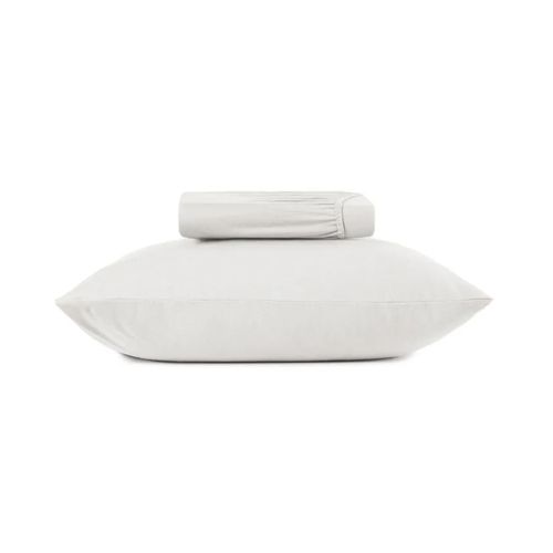 Juego De Sábanas Simples 2 Pzs Malha 100% Algodón 1,10M X 2,03M X 30Cm Blanco