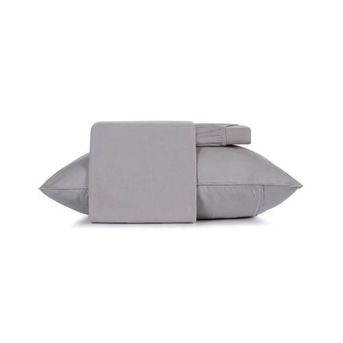Juego De Sábanas Simples 2 Pzs Malha 100% Algodón 1,10M X 2,03M X 30Cm Gris Platinum