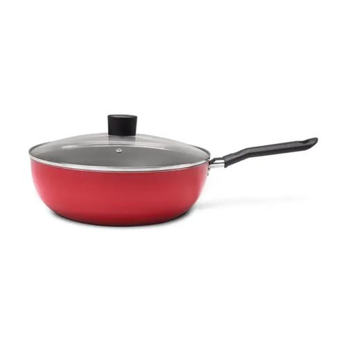 Wok Ø28Cm C/Tapa 4,10L Rojo