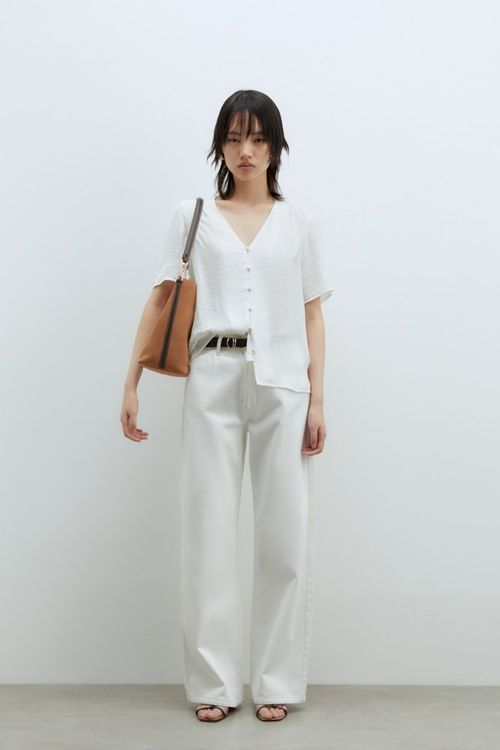 Blusa Manga Corta Botones