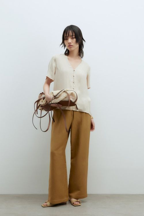 Blusa Manga Corta Botones