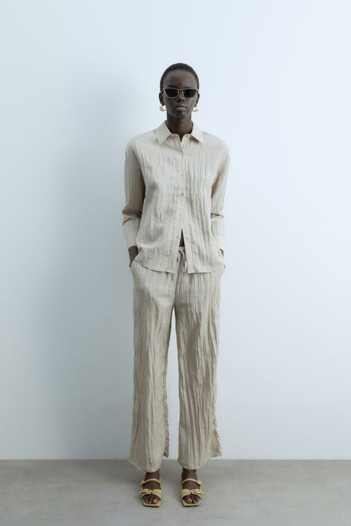 Pantalon Textura Arrugada