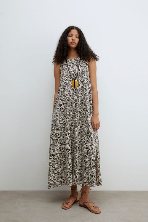 Vestido Evase Estampado