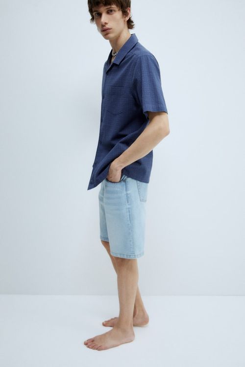 Camisa Seersucker Cuadros