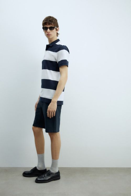 Remera Polo Pique Rayas