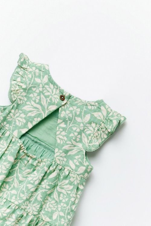 Vestido Estampado Bicolor