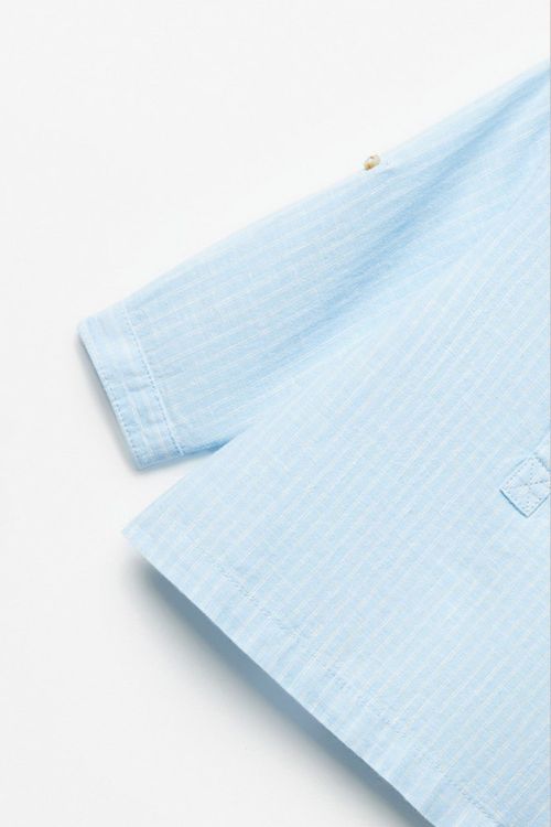 Camisa Algodon Lino Rayas