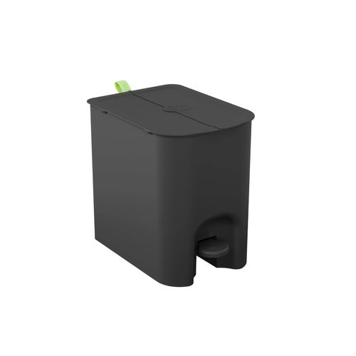 Basurero Borboleta Con Pedal 12L -Nero+Verde