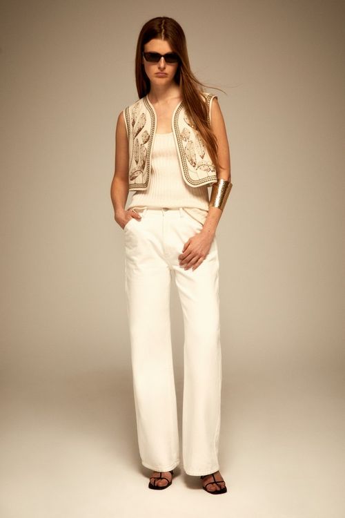 Chaleco Bordado Flores