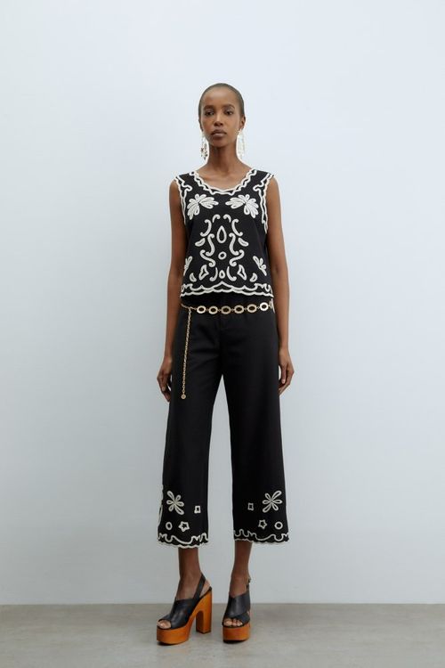 Pantalon Lino Bordado