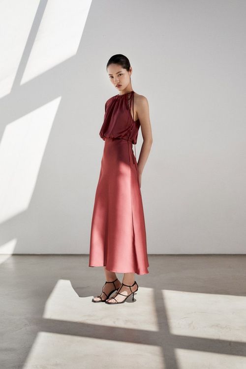 Vestido Asimetrico Liso