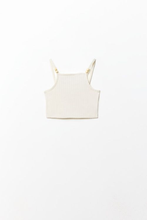 Blusa Top Rib Tirantes Bolitas