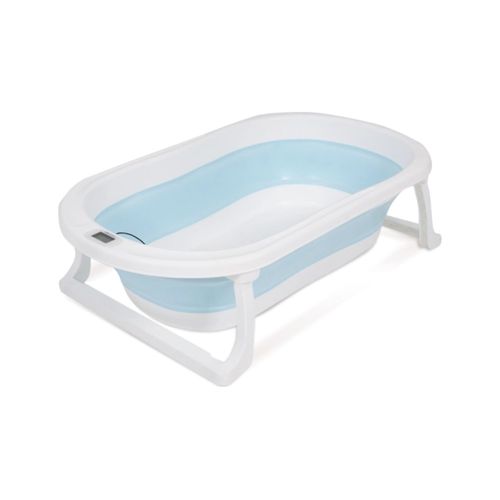 Bañera Plegable Splash Con Termometro Y Almohada Azul