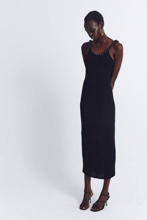 Vestido Escote Bolas