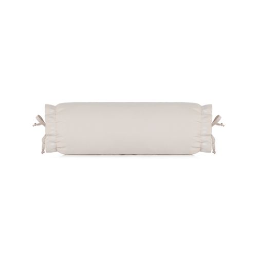 Funda De Almohadon Cilindrico Bordados En Satin 300H Cerclê 24X54 Greige