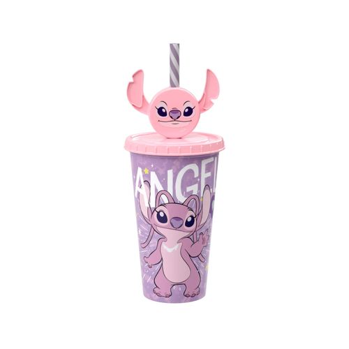 Vaso Con Pajita Y Pin 500 Ml Angel